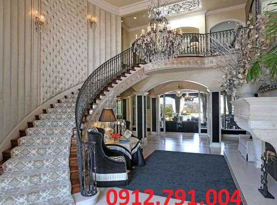 Cầu thang sắt sang trọng cho biệt thự